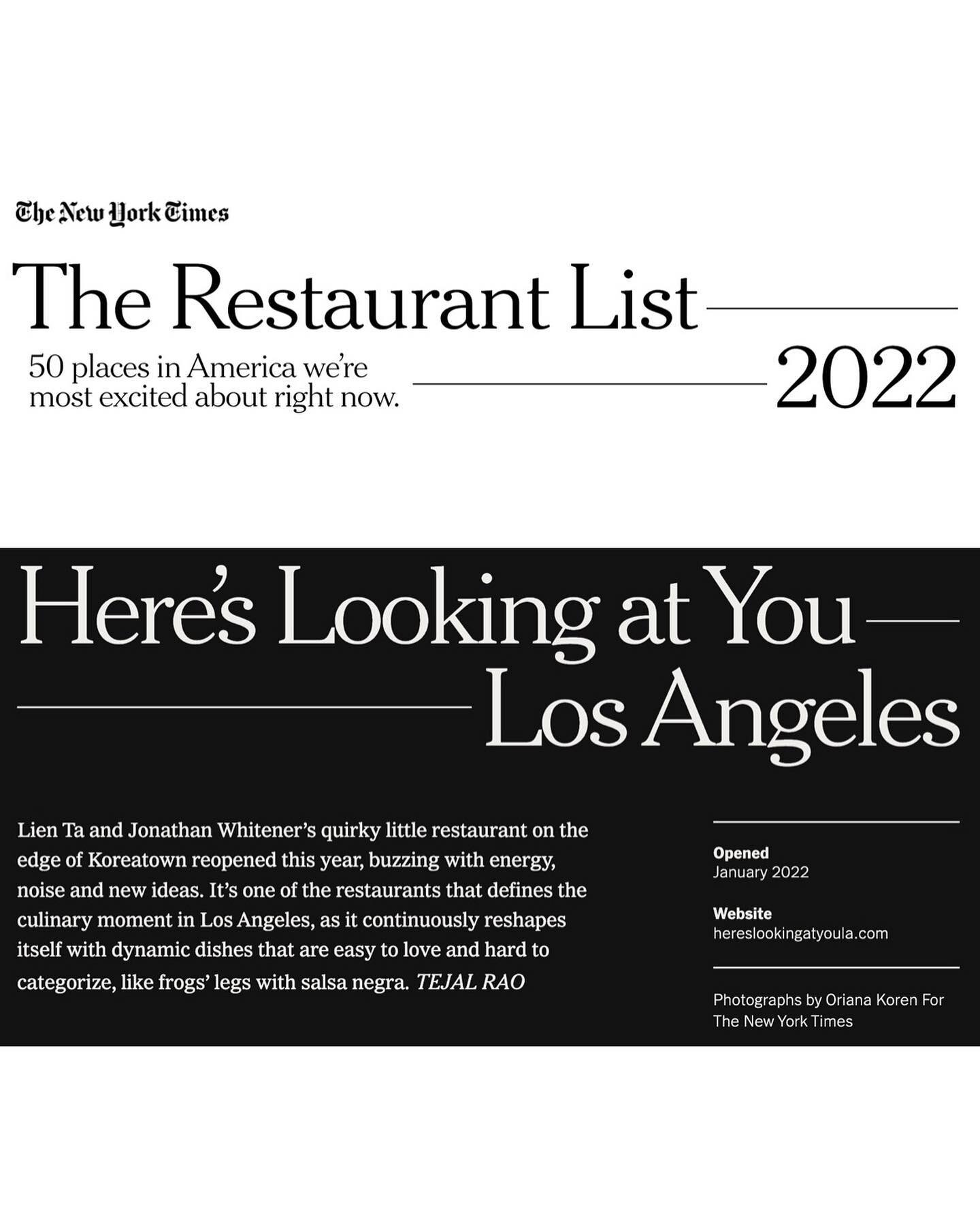 Sometimes, I *still* struggle with how to describe this restaurant, yet @tejalxrao somehow strung together 59 words &hellip; and we feel so seen! 😭 Extremely humbled! 😭 This is a VERY generous 59-word blurb, and we are LUCKY to be a part of a wondr