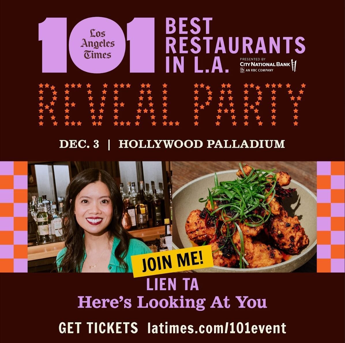 If you&rsquo;re going to next Tuesday&rsquo;s @latimesfood 101 Best Restaurants reveal party, please stop by the HLAY booth ❣️
If you&rsquo;re hungry or thirsty TONIGHT, come on by the restaurant &mdash; we&rsquo;ll be closed Tue/Wed/Thu for Thanksg